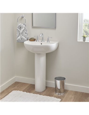 American Standard 22-Inch Evolution 8-Inch Widespread Pedestal Sink Top and Leg Combination