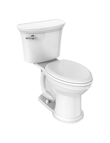 American Standard Heritage VorMax Two-Piece 1.28 gpf/4.8 Lpf Chair Height Elongated Toilet less Seat