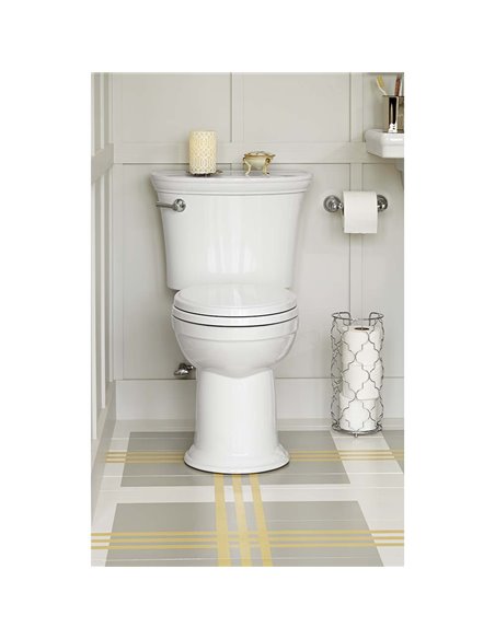 American Standard Heritage VorMax Two-Piece 1.28 gpf/4.8 Lpf Chair Height Elongated Toilet less Seat