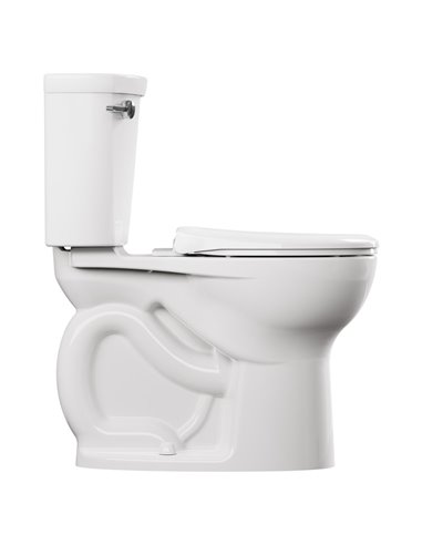 American Standard Cadet Pro Two-Piece 1.6 gpf/6.0 Lpf Chair Height Round Front 10-Inch Rough Toilet Less Seat