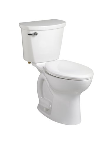 American Standard Cadet Pro Two-Piece 1.28 gpf/4.8 Lpf Chair Height Round Front 10-Inch Rough Toilet Less Seat