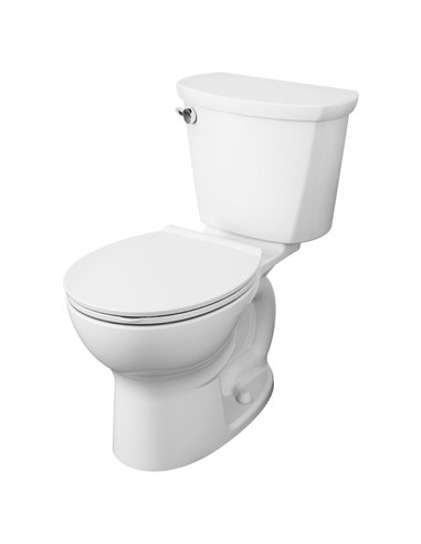 American Standard Cadet Pro Two-Piece 1.28 gpf/4.8 Lpf Standard Height Round Front 10-Inch Rough Toilet Less Seat