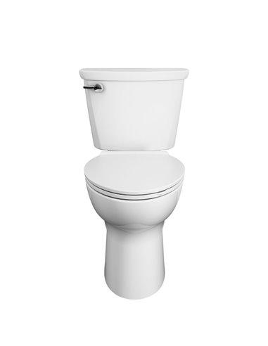 American Standard Cadet Pro Two-Piece 1.6 gpf/6.0 Lpf Compact Chair Height Elongated Toilet Less Seat
