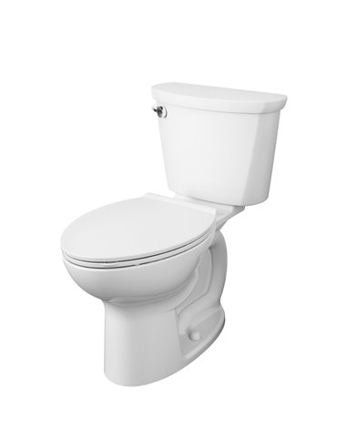 American Standard Cadet Pro Two-Piece 1.6 gpf/6.0 Lpf Compact Chair Height Elongated Toilet Less Seat