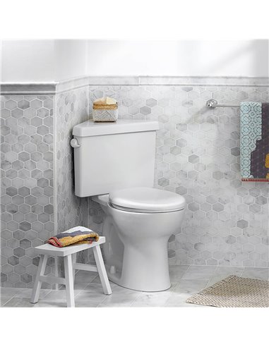 American Standard Triangle Cadet Pro Two-Piece 1.28 gpf/4.8 Lpf Chair Height Elongated Toilet