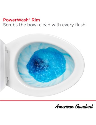 American Standard H2Optimum Two-Piece 1.1 gpf/4.2 Lpf Standard Height Elongated Toilet Less Seat