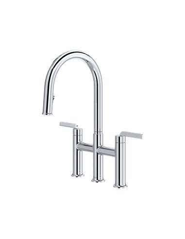 Riobel Authentica AU400 Bridge Pull-Down Kitchen Faucet with C-Spout