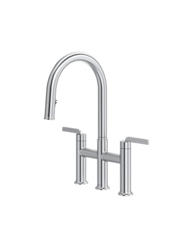 Riobel Authentica AU400 Bridge Pull-Down Kitchen Faucet with C-Spout