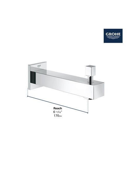 GROHE 13307 Eurocube bath spout with diverter