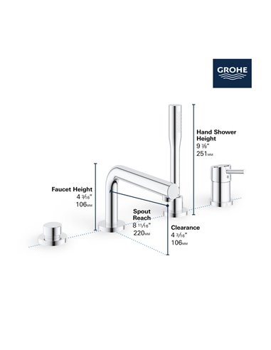 Grohe 19576 Concetto Ohm Bath 4-H Us