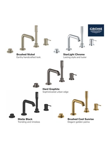 Grohe 19578 Essence New Ohm Trimset Bath 4-H U-Spout