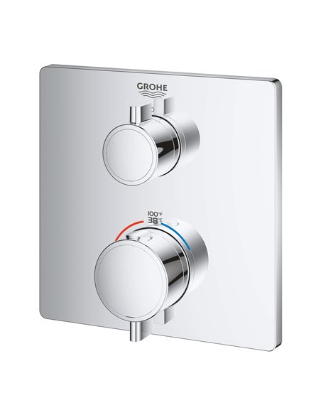 Grohe 24110 Grohtherm Square Single Func Thm Trim