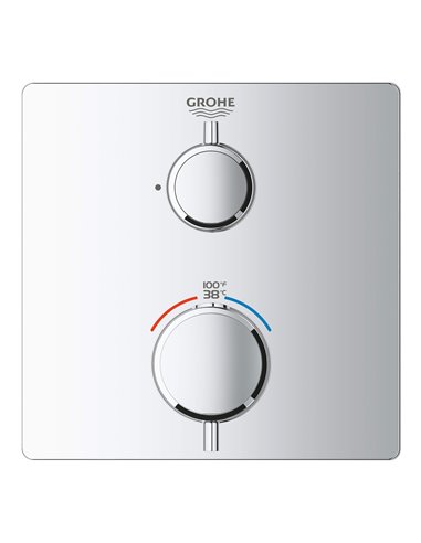Grohe 24110 Grohtherm Square Single Func Thm Trim