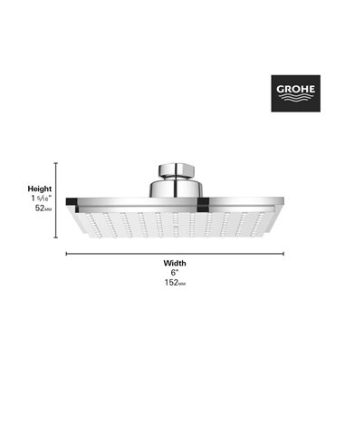 Grohe 26468 Euphoria Cube 152 Headshower 6,6L