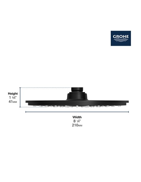 Grohe 27814 Rainshower Cosmopolitan 210, 1.75 Gpm, C