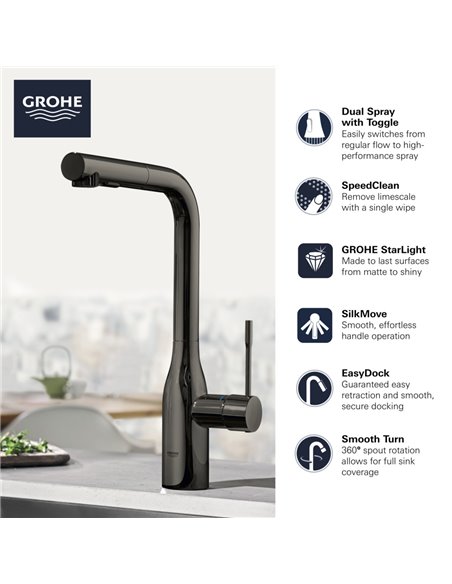 Grohe 30271 Essence New Ohm Sink L-Spout Spray Us