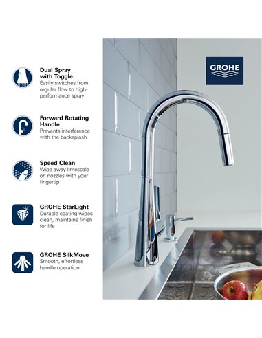 Grohe 32226 Ladylux L2 Dual Spray Pull-Down