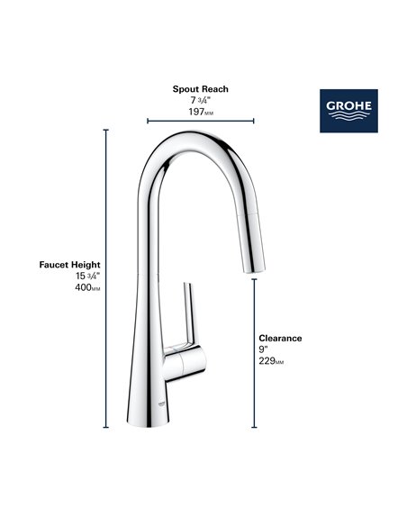 Grohe 32226 Ladylux L2 Dual Spray Pull-Down