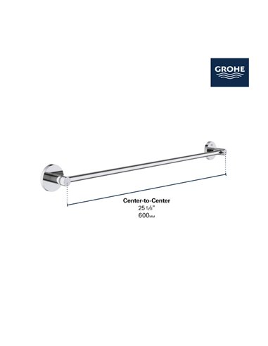Grohe 40366 Essentials Towel Rail 600Mm