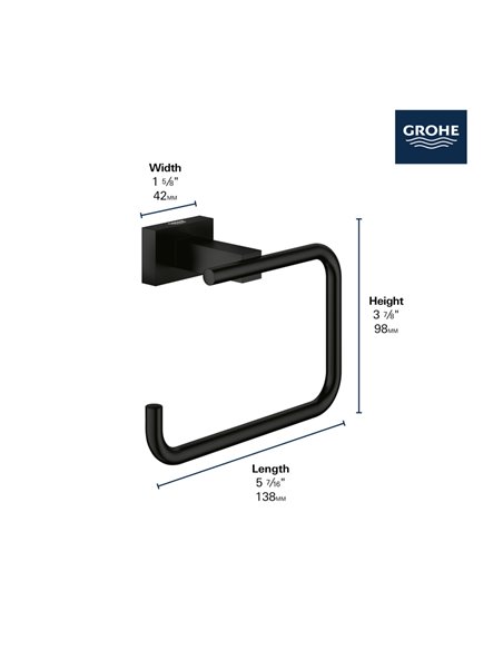 Grohe 40507 Essentials Cube Paper Holder W/O Cover