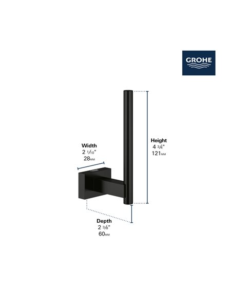 Grohe 40623 Essentials Cube Spare Paper Holder