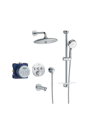 Grohe 103017 Eurosmart Euphoria SmartControl Thermostatic Triple Function Shower Kit