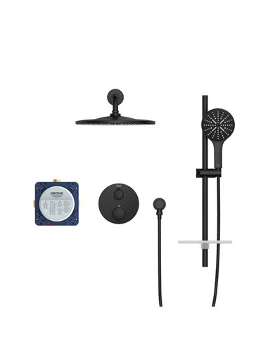 Grohe 103066 Rainshower GrohTherm 2-Handle Thermostatic Dual Function Shower Kit 