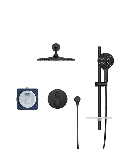 Grohe 103066 Rainshower GrohTherm 2-Handle Thermostatic Dual Function Shower Kit 