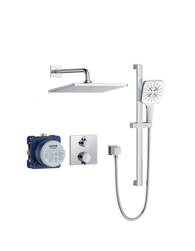 Grohe 103069 Rainshower GrohTherm 2-Handle Thermostatic Single Function Shower Kit 