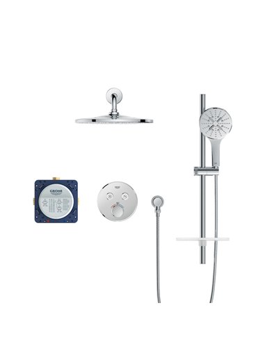 Grohe 103070 Rainshower SmartControl Thermostatic Dual Function Shower Kit 