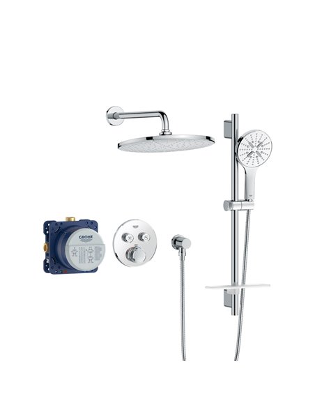 Grohe 103070 Rainshower SmartControl Thermostatic Dual Function Shower Kit 