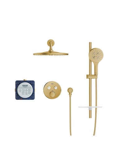 Grohe 103070 Rainshower SmartControl Thermostatic Dual Function Shower Kit 