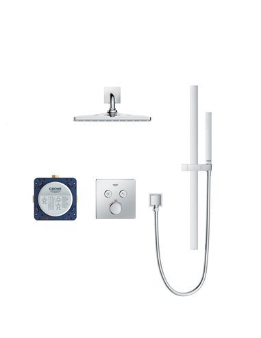 Grohe 103081 Rainshower SmartControl Thermostatic Dual Function Shower Kit 