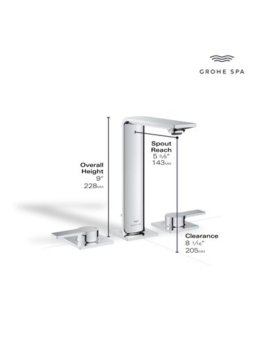 Grohe 20584 Allure New 8-inch Widespread 2-Handle M-Size Bathroom Faucet 1.2 GPM
