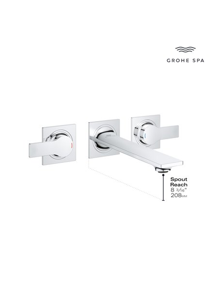 Grohe 20586 Allure New 2-Handle Wall Mount Faucet 1.2 GPM