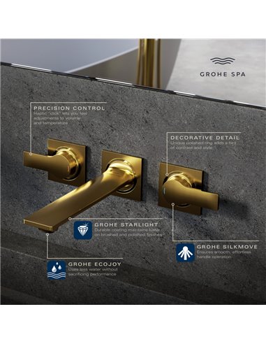 Grohe 20586 Allure New 2-Handle Wall Mount Faucet 1.2 GPM