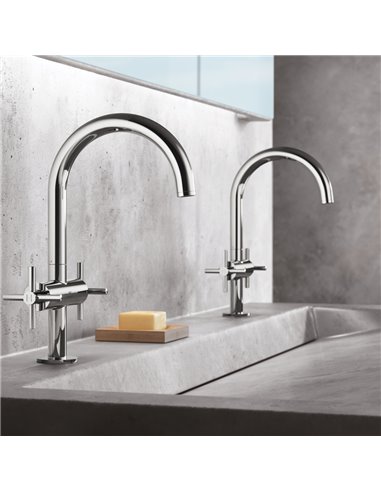 Grohe 21146 Atrio New Single Hole Two-Handle L-Size Bathroom Faucet 1.2 GPM