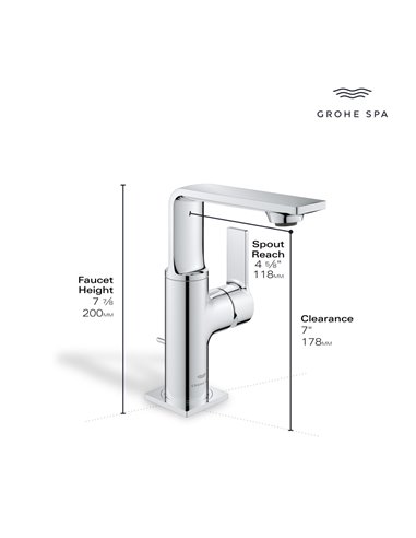 Grohe 23857 Allure New Single-Hole Single-Handle M-Size Bathroom Faucet 1.2 GPM