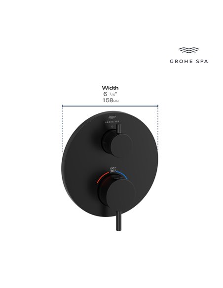 Grohe 24361 Atrio New Dual Function 2-Handle Thermostatic Valve Trim