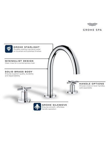 Grohe 25273 Atrio New 3-Hole 2-Handle Deck Mount Roman Tub Faucet