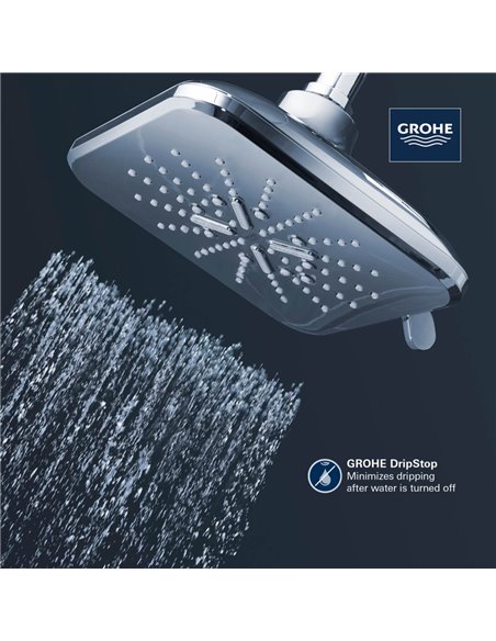 Grohe 26797 Rainshower Shower Head, 6-1/2" - 3 Sprays, 1.75gpm
