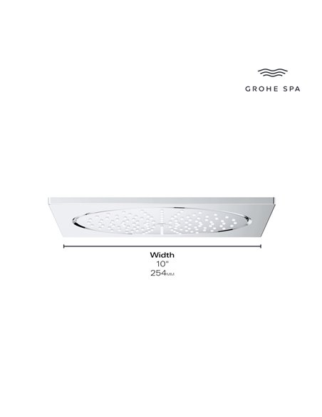 Grohe 26882 Rainshower 10" Ceiling Shower Head - 1 Spray, 6.6 L/min - 1.75 GPM