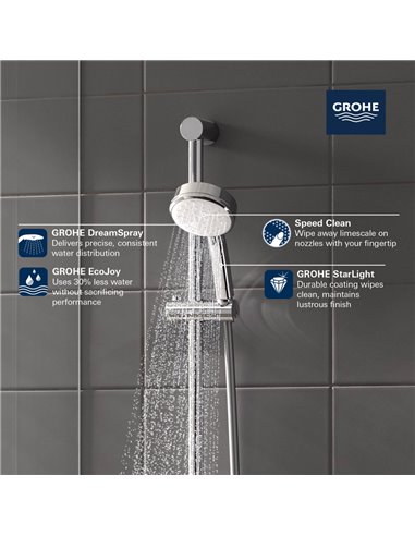 Grohe 27571 Tempesta 100 Hand Shower - 2 Sprays, 5.7 L/min (1.5 gpm)