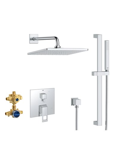 Grohe 29432 Eurocube Pressure Balance Rain Shower Set