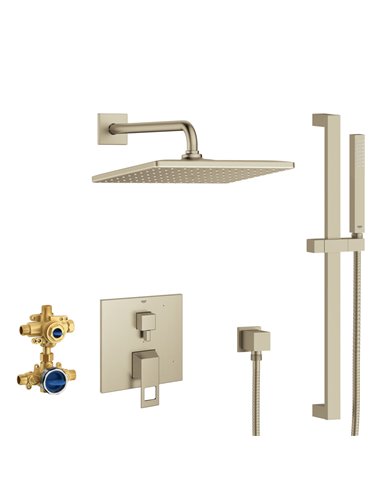 Grohe 29432 Eurocube Pressure Balance Rain Shower Set