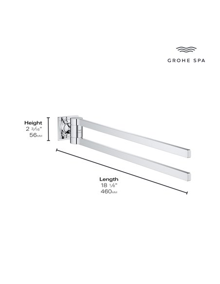 Grohe 40342 Allure New Double Towel Bar