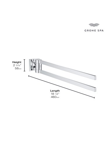 Grohe 40342 Allure New Double Towel Bar