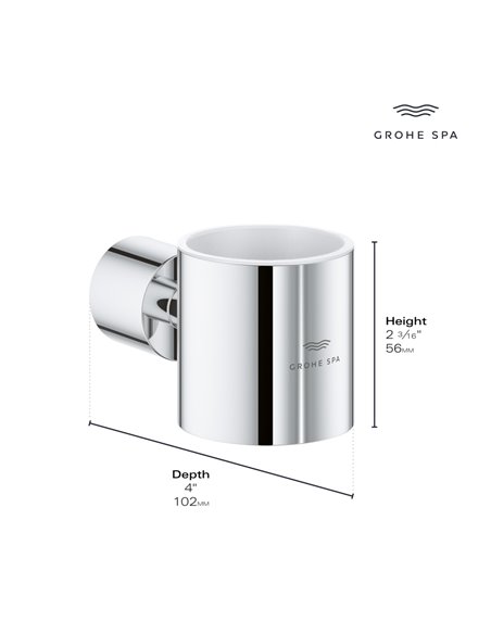 Grohe 40884 Atrio New Holder For Glass, Soap Dish or Soap Dispenser