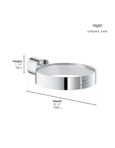 Grohe 40885 Atrio New Holder For Glass, Soap Dish or Soap Dispenser