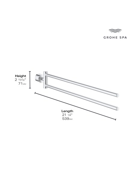 Grohe 40888 Atrio New Double Towel Bar